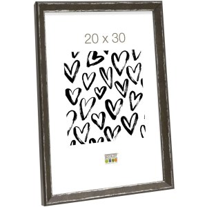 s46df2 Fotolijst in zwart met zilveren rand 13x18 cm