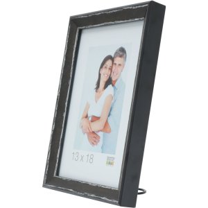 s46df2 Fotolijst in zwart met zilveren rand 15x15 cm