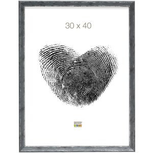 s46df7 Fotolijst in Grijs met zilveren rand 15x20 cm