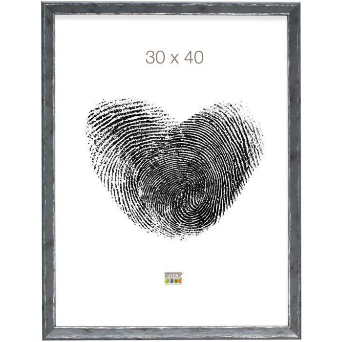 s46df7 Fotolijst in Grijs met zilveren rand 20x30 cm