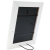s46ee1 Houten lijst in wit met zilverkleurige rand 30x40 cm