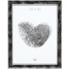 s46ee2 Houten lijst in zwart met zilverkleurige rand 30x30 cm