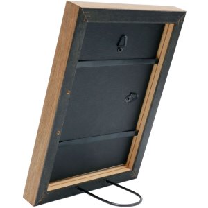 s46jh1 Houten lijst in wit met houtkleurige rand 15x20 cm