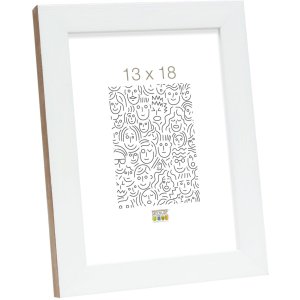 s46jh1 Houten lijst in wit met houtkleurige rand 20x20 cm