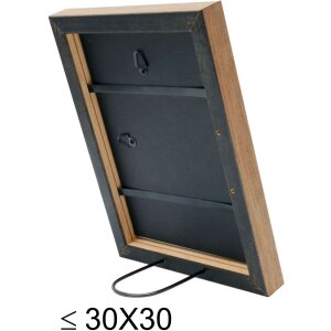 s46jh2 Houten lijst in zwart met houtkleurige rand 10x15 cm