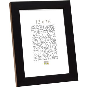 s46jh2 Houten lijst in zwart met houtkleurige rand 18x24 cm