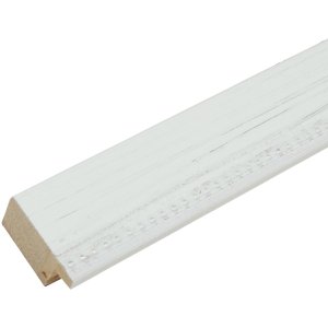 s46kf1 Houten lijst in wit met parelbies 13x18 cm