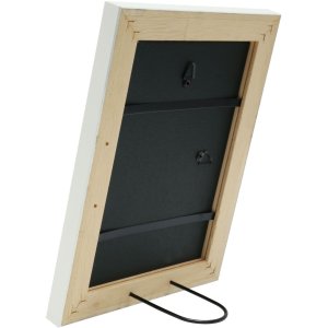 s46kf1 Houten lijst in wit met parelbies 13x18 cm
