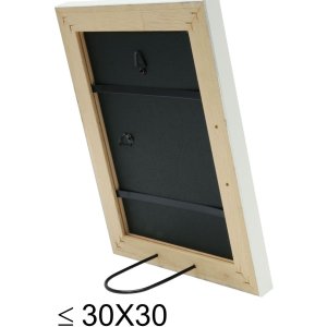 s46kf1 Houten lijst in wit met parelbies 13x18 cm