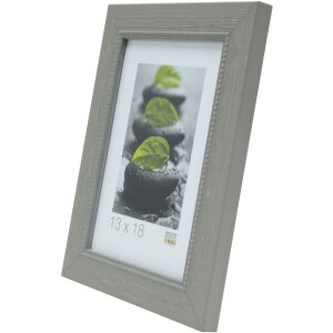 s46kf7 Houten lijst in grijs met parelbies 13x18 cm