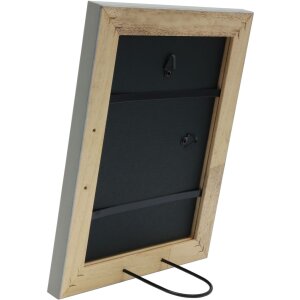 s46kf7 Houten lijst in grijs met parelbies 13x18 cm