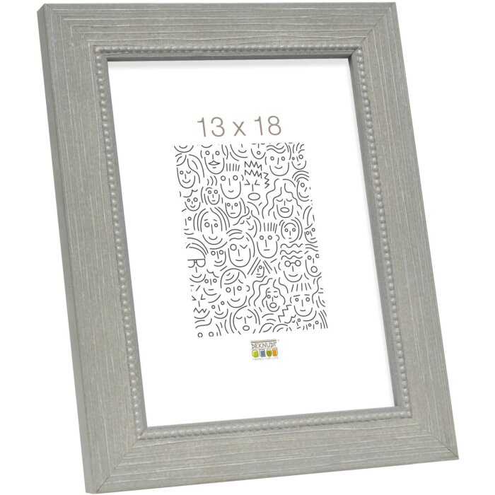 s46kf7 Houten lijst in grijs met parelbies 24x30 cm