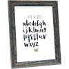 s46mf2 Zwarte houten lijst in verweerde afwerking 15x20 cm
