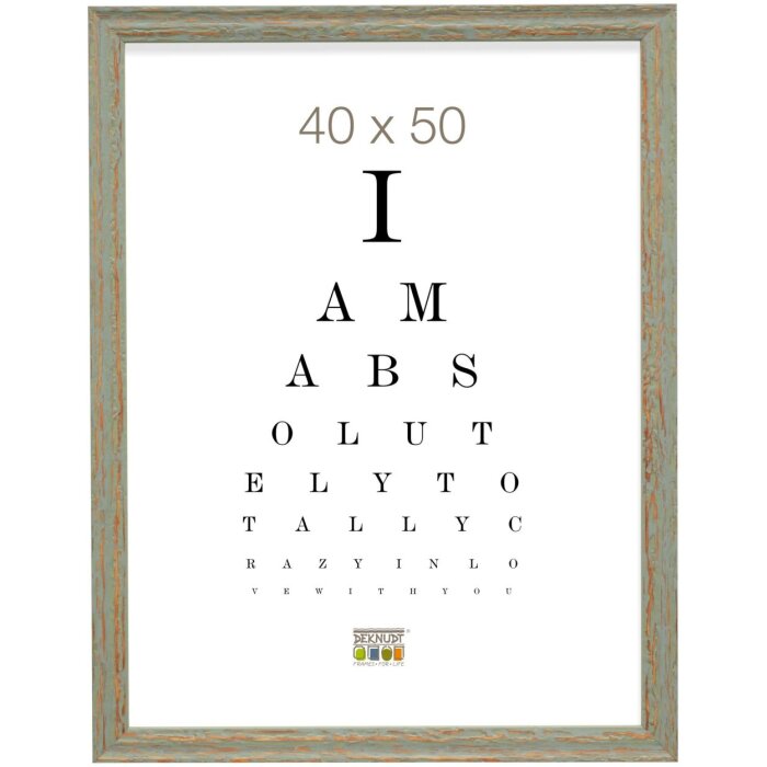 s46mf8 Groene houten lijst in verweerde afwerking 20x30 cm