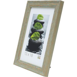 s46mf8 Groene houten lijst in verweerde afwerking 20x30 cm