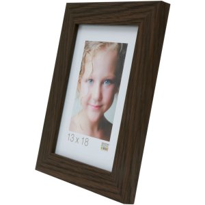 s49bh2 Donker houten fotolijst 40x40 cm
