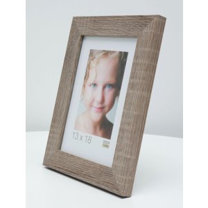 s49bh3 Fotolijst in grijze houten kleur 20x20 cm