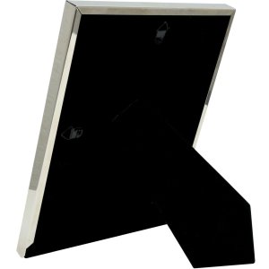 s57mc1 Metalen lijst in glanzend zilver met passe-partout 13x18 cm