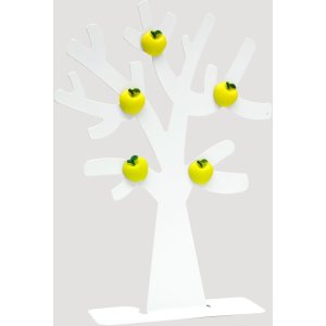 s65ct1 Fotoboom in wit metaal met 5 appelmagneten