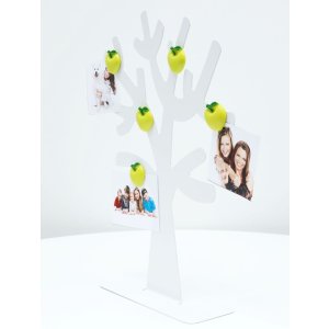 s65ct1 Fotoboom in wit metaal met 5 appelmagneten