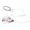 S66GA3 Hartvormige Plastic Foto Sleutelhanger 4x4.2cm