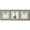 s67tt1 Houten memowand met magneten voor 3 fotos of kaartjes