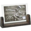 s67tz2 Zwart geschilderde fotohouder voor 1 horizontale foto 13x18 cm