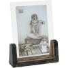 s67tz2 Zwart geschilderde fotohouder voor 1 verticale foto 13x18 cm