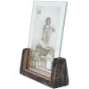 s67tz2 Zwart geschilderde fotohouder voor 1 verticale foto 13x18 cm
