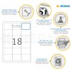Etiketten a4 wit 63,5x46,6 mm Movables-verwijderbaar papier mat 1800 st.