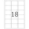 Etiketten a4 wit 63,5x46,6 mm Movables-verwijderbaar papier mat 1800 st.