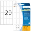Multifunctionele etiketten wit 19x40 mm Movables-verwijderbaar papier mat 640 st.