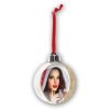 Sneeuw glitter bal goud kerstbal
