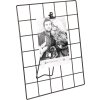 Staaf metalen rooster met clip voor 1 foto, zwart 15x20 cm