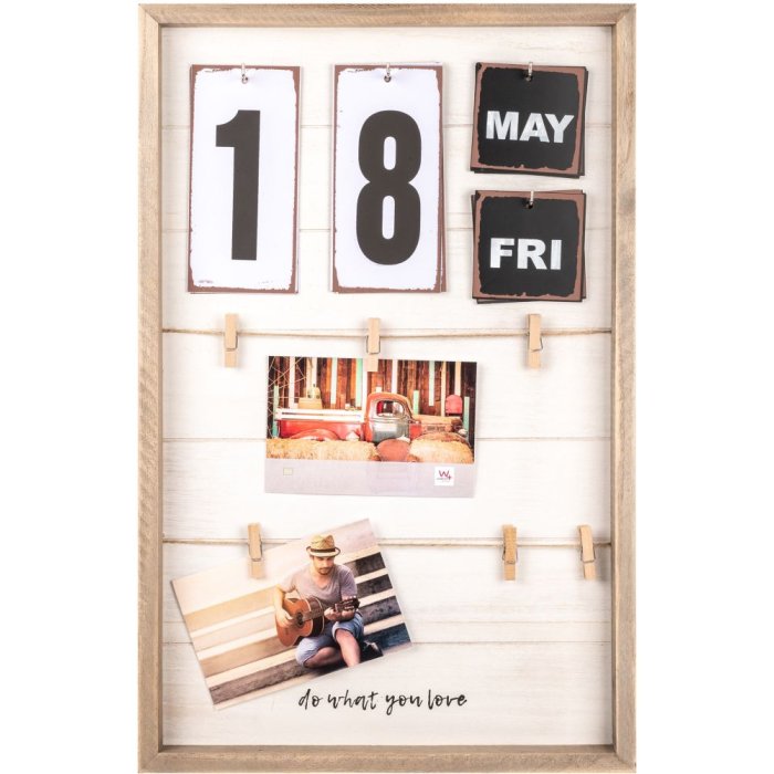 Kalender lijst donker bruin 32x52 cm