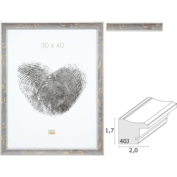 s40je7 houten lijst grijs met goud en donkergrijze tinten