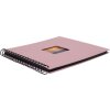 Spiraalalbum Khari rose geribbeld zwart paginas 24x25 cm