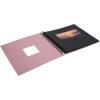 Spiraalalbum Khari rose geribbeld zwart paginas 24x25 cm