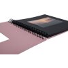 Spiraalalbum Khari rose geribbeld zwart paginas 24x25 cm