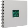 Spiraalalbum Khari ijsgrijs geribd zwarte paginas 24x25 cm