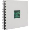 Spiraalalbum Khari ijsgrijs geribd zwarte paginas 24x25 cm