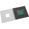 Spiraalalbum Khari ijsgrijs geribd zwarte paginas 24x25 cm