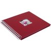 Spiraalalbum Khari rosso geribbeld wit bladzijden 24x25 cm