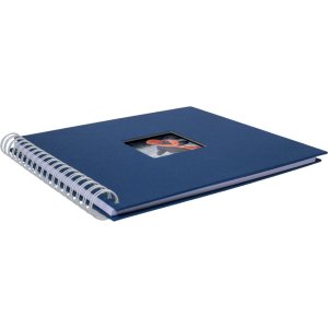 Spiraal album Khari jeans geribbeld wit paginas 24x25 cm