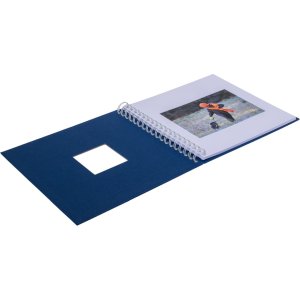 Spiraal album Khari jeans geribbeld wit paginas 24x25 cm