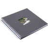 Spiraalalbum Khari leisteen geribbeld wit blad 24x25 cm
