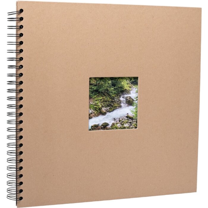 Spiraal album Khari kraft zwart paginas 33x33 cm