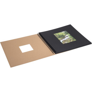 Spiraal album Khari kraft zwart paginas 33x33 cm