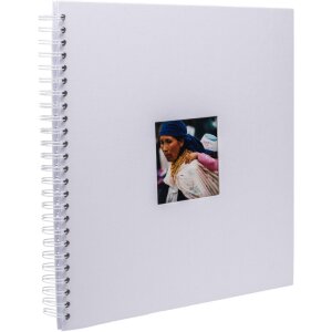 HNFD Spiraalalbum Khari wit geribd 33x33 cm 50 witte bladzijden