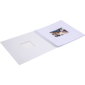 HNFD Spiraalalbum Khari wit geribd 33x33 cm 50 witte bladzijden